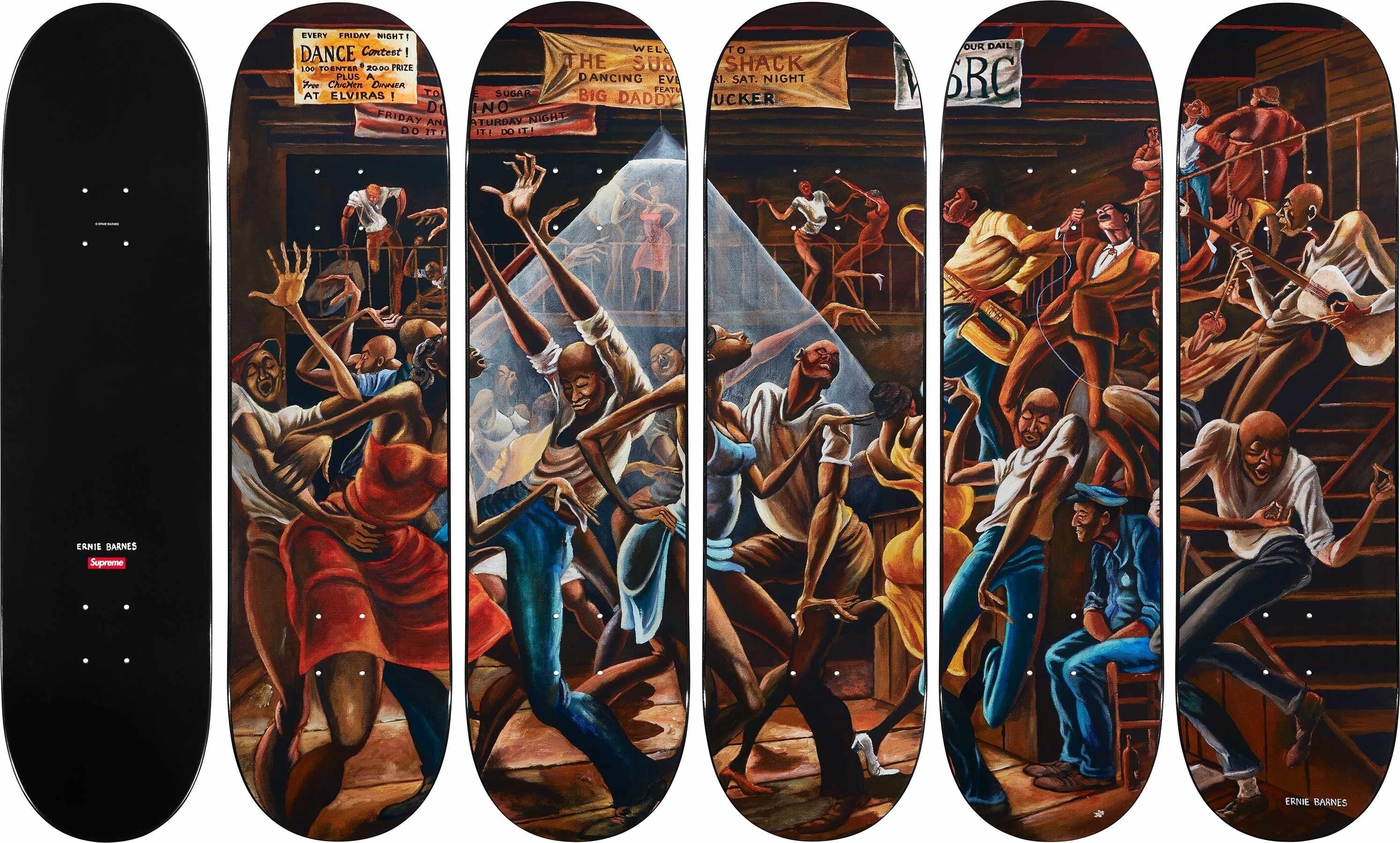 Supreme/Ernie Barnes Skateboard (Set of 5)